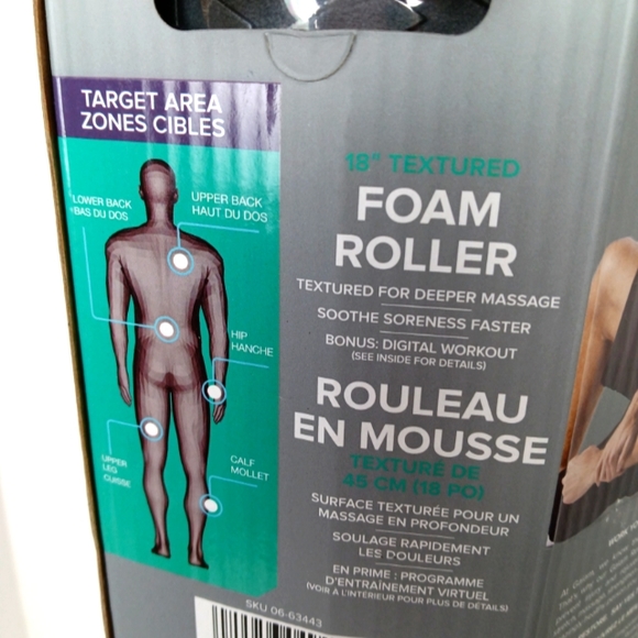 Gaiam Restore Foam Roller Textured for Deep Massage Post Workout Sooth Soreness - Picture 3 of 4